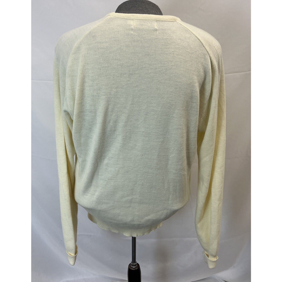 Vintage LOGO 7 Miami Dolphins Logo Ivory Acrylic Sweater Size XL NFL Football FS - Picture 3 of 9